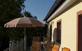 Eisvogel und Wiesenblick im Stockwerk darüber - Blick über Tiergehege und Wiesen